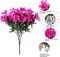 3-Bundle Artificial Outdoor Azalea Flowers – UV-Resistant Faux Silk Bouquets for Planters, Front Door, Patio, Garden, Walkways, and Home Decor (Fuchsia)